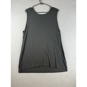 J. Jill Wearever Collection Women’s Black Sleeveless Knit Tank Shirt Sz Large